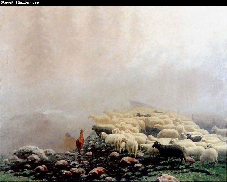 Stanislaw Witkiewicz Sheeps in the fog.